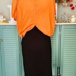 Calvin Klein Black Midi Skirt